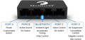 Портовете на Maxhaust Bridge — A, B, C, D и Bluetooth