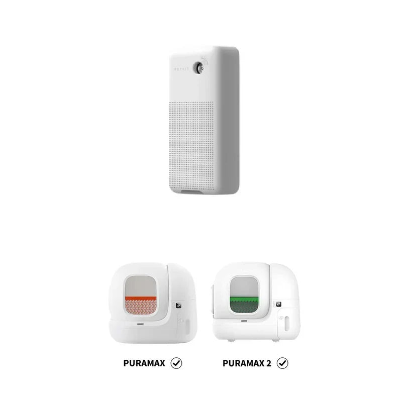 PETKIT Pura Air Smart Spray в бяло, със знак за съвместимост с Pura Max и Pura Max 2