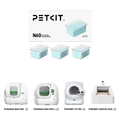 Кутия PETKIT N60 с три светлосини касетки и съвместимите Purobot Max Pro, Max Pro 2, ULTRA и Crystal Duo