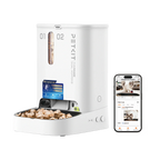 PETKIT YumShare Dual-Hopper 2 с контейнери 01 и 02 до телефон с приложението