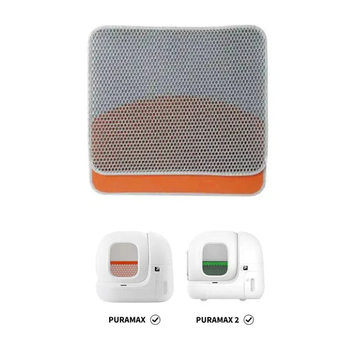EVA подложка PETKIT в сиво и оранжево, със знак за съвместимост с Pura Max и Pura Max 2