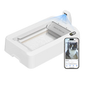 PETKIT Purobot Crystal Duo – отворена плоска тоалетна с кристална постелка, AI камера и приложение