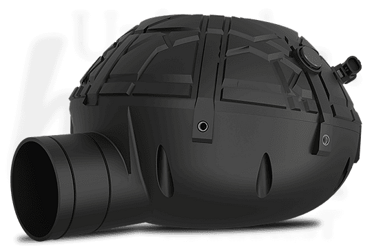 Maxhaust Deep Speaker, изглед отстрани с тръбния изход