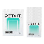 Голямата опаковка PETKIT Silica Gel Desiccant с пет броя и отделните пликчета до нея