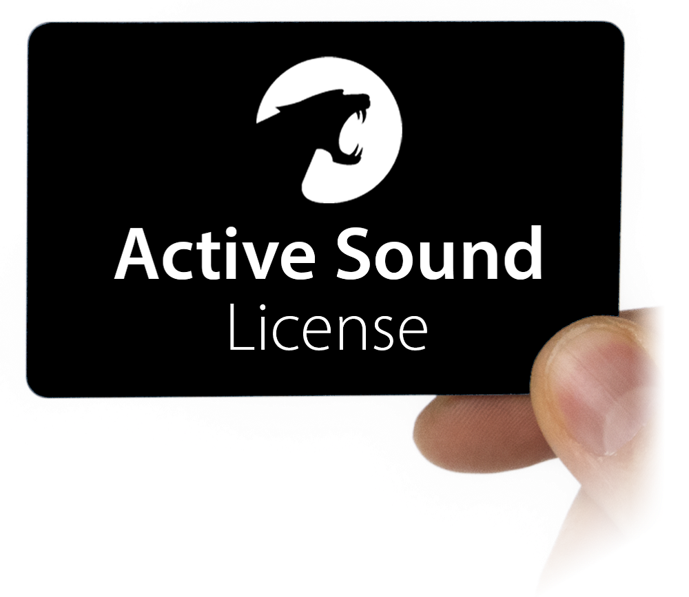 Карта Active Sound Licence в ръка