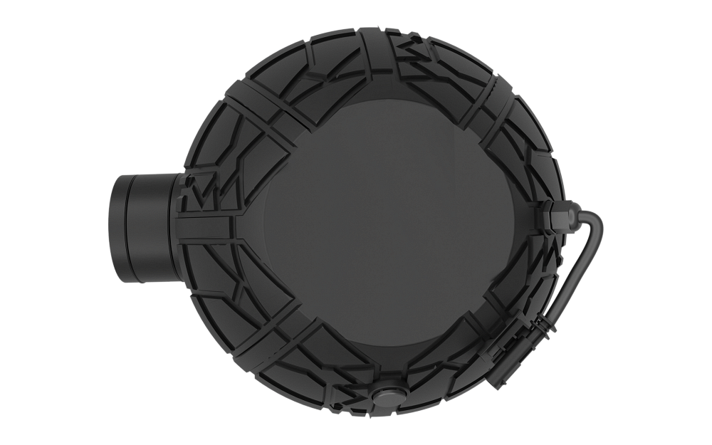 Deep Speaker отгоре — ребрата на корпуса и изходът