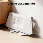 Сгънатият капак, подпрян на стената — лесно съхранение