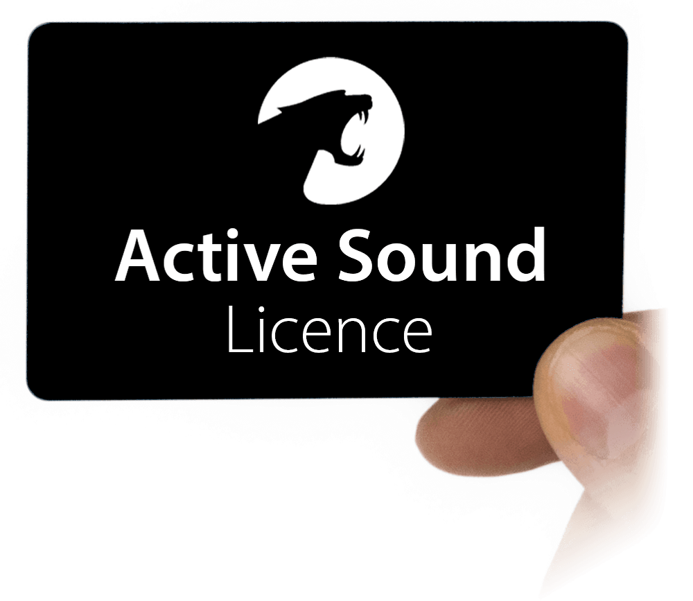 Карта Active Sound Licence в ръка