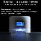 Безжична водна помпа с магнитна индукция и защита срещу работа на сухо