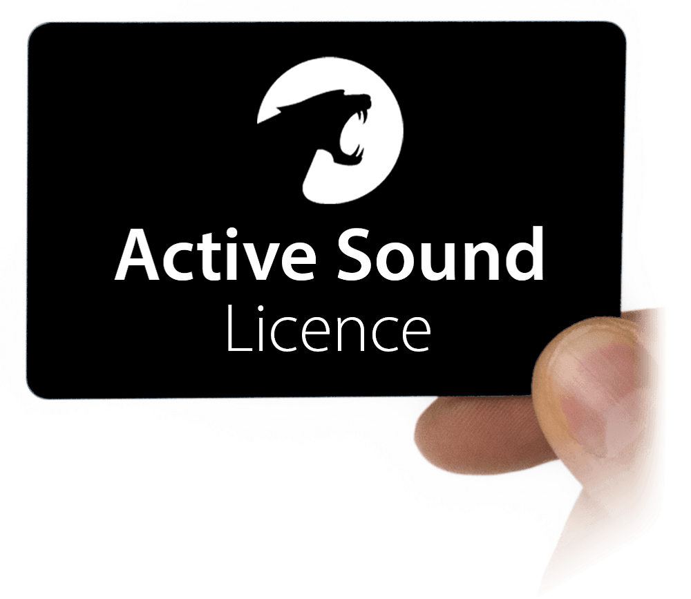 Карта Active Sound Licence в ръка