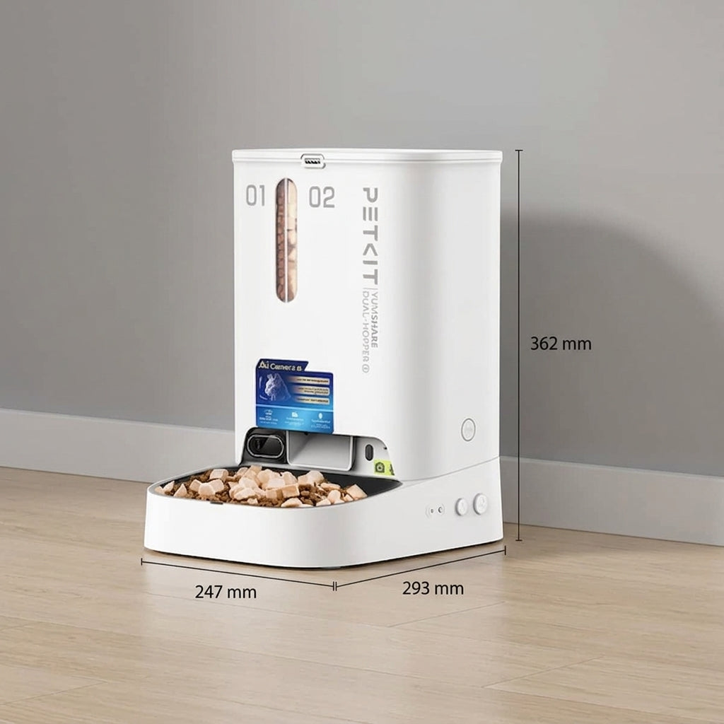 Размери на YumShare Dual-Hopper 2 — 247 × 293 × 362 мм