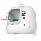 Размери на PETKIT Purobot Max Pro 2 – 66 см ширина, 61 см височина и 54 см дълбочина